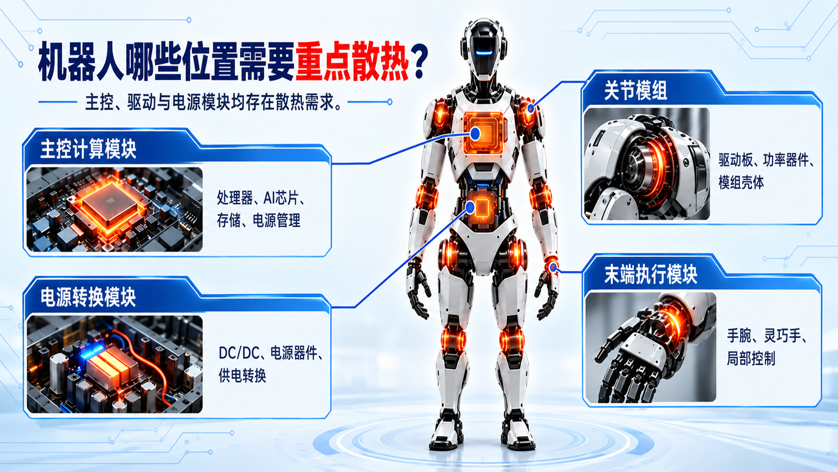 从主控到关节驱动，机器人热管理...